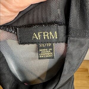 AFRM Sheer Black Mesh Top
